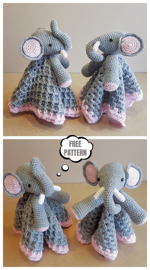 Ella The Elephant Baby Lovey Free Crochet Pattern