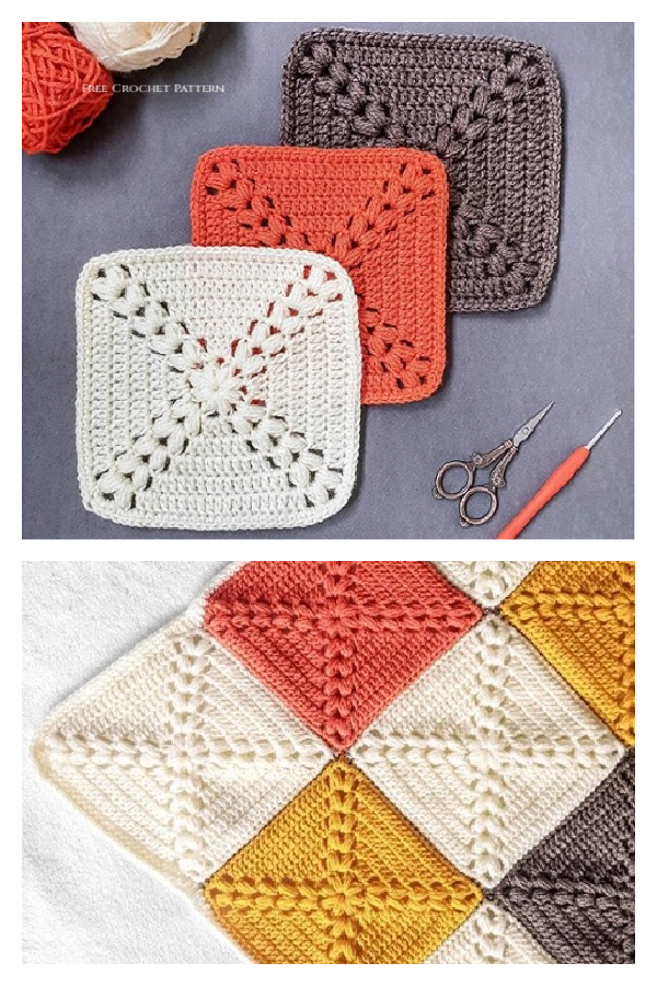 Farmhouse Granny Square Blanket Free Crochet Pattern + Video