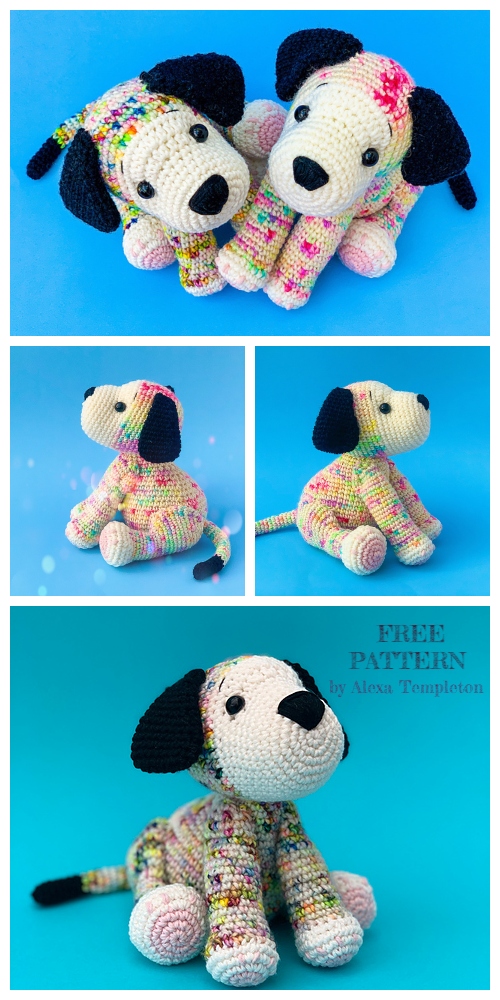 Crochet Rainbow Puppy Dog Amigurumi Free Patterns