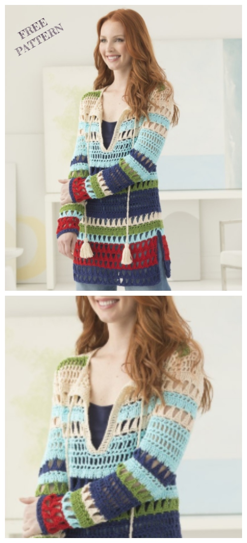 Women BOHO Lace Festival Top Free Crochet Patterns