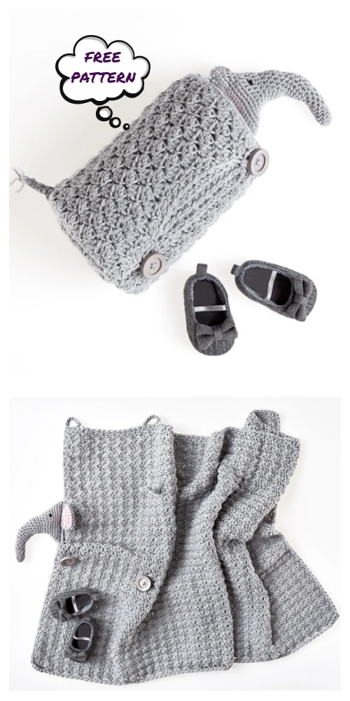 Crochet Cuddle Elephant Blanket Free Crochet Patterns