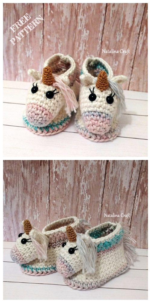 Crochet Unicorn Baby Booties Free Crochet Patterns 