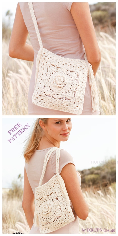 Crochet Jude Flower Square Bag Free Crochet Patterns