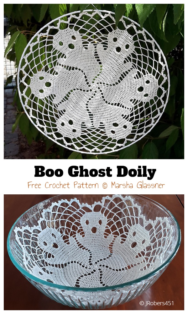 Halloween Ghost Doily Free Crochet Pattern
