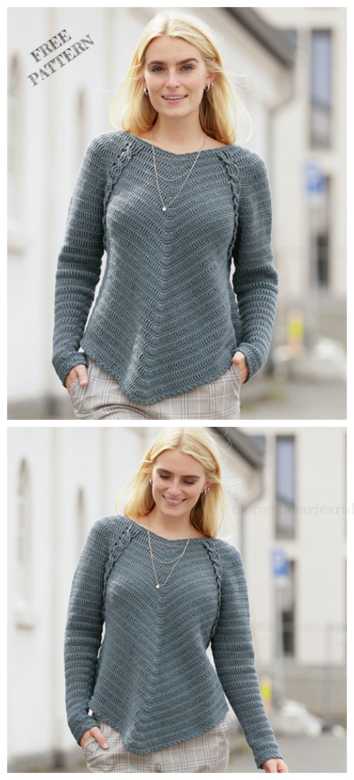 Easy Fall Pullover Sweater Free Crochet Patterns