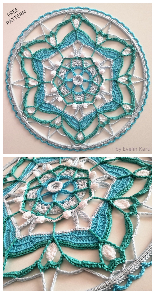 Whisper of Spring Mandala Free Crochet Pattern 