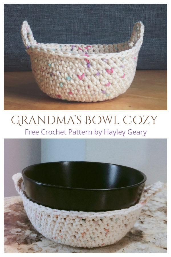 Grandma’s Bowl Cozy Free Crochet Patterns