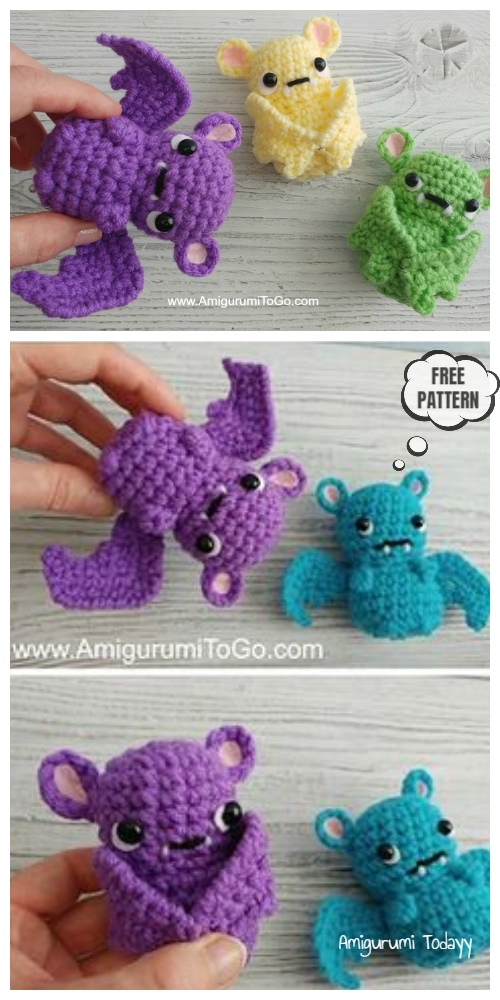 Halloween Crochet Cutie Pocket Bat Amigurumi Free Patterns