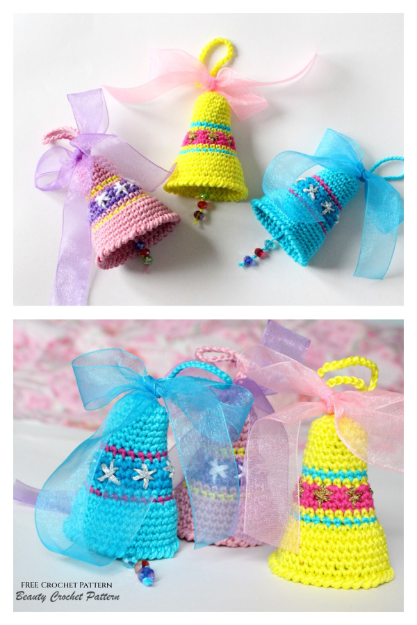 Christmas Bell Ornament Free Crochet Pattern