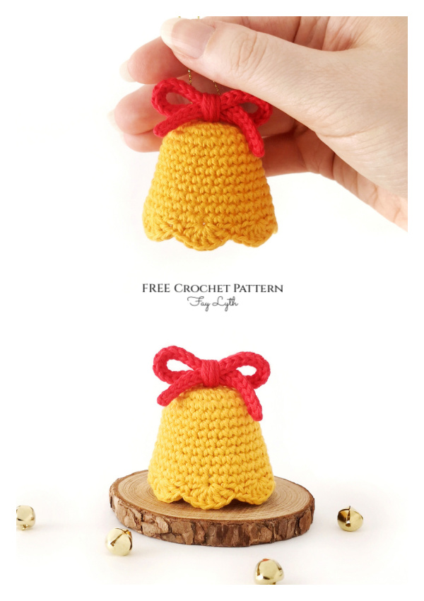 Christmas Bell Ornament Free Crochet Pattern