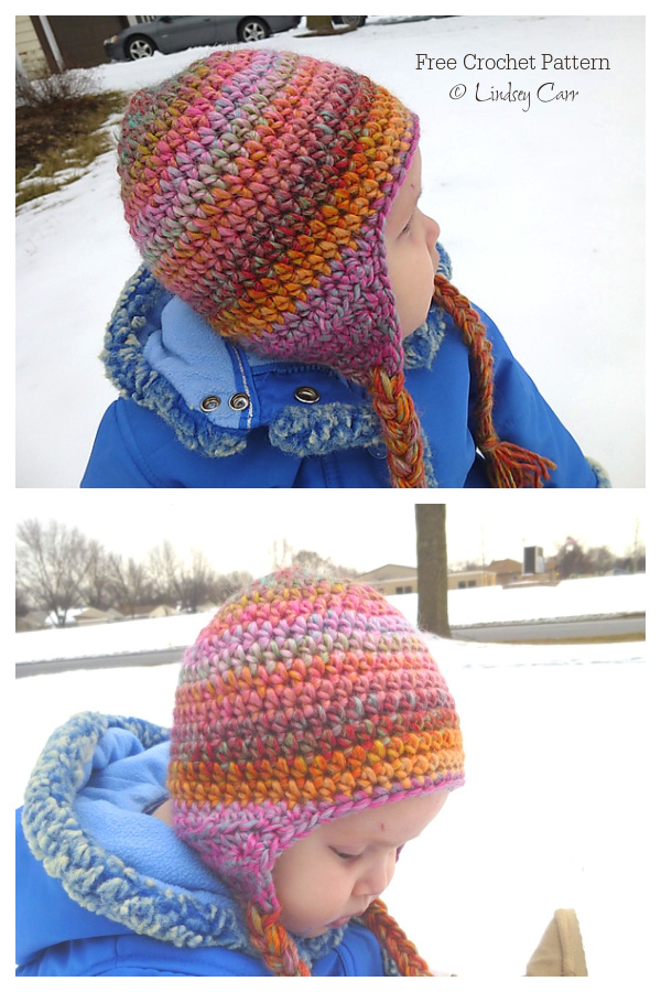Simple Seamless Earflap Hat Free Crochet Patterns