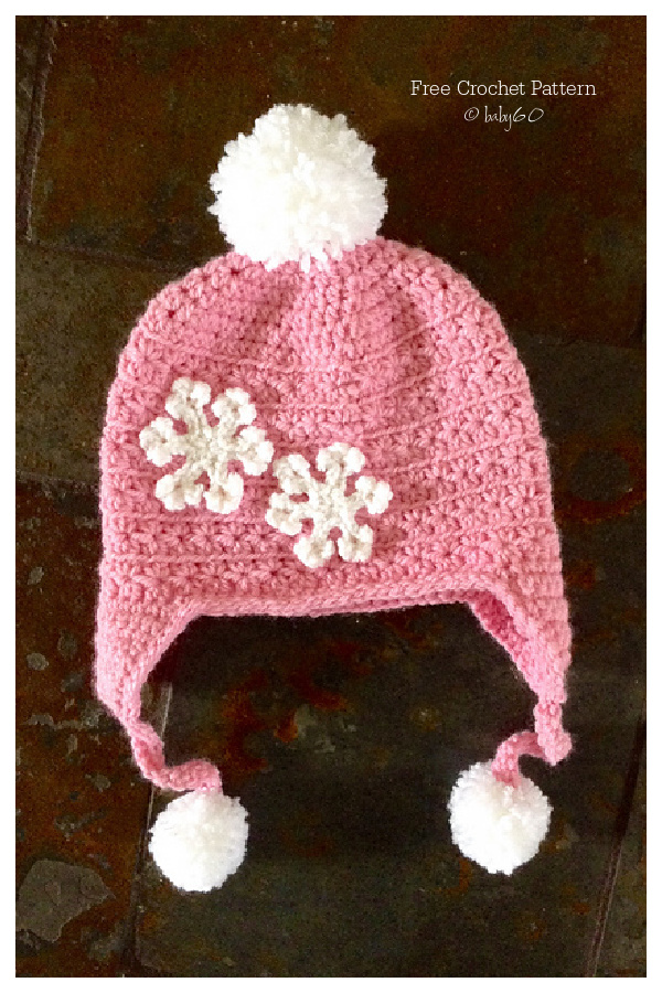 Simple Star Stitch Earflap Hat Free Crochet Patterns 
