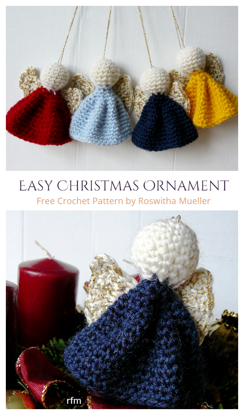 Easy Christmas Angel Ornament Free Crochet Patterns
