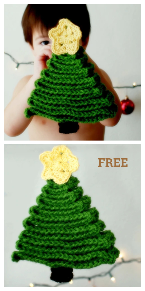 Ribbon Christmas Tree Ornament Free Crochet Patterns