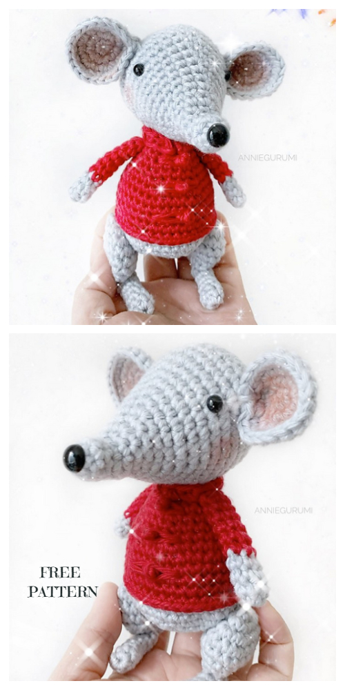 Amigurumi New Year Mouse Free Crochet Patterns