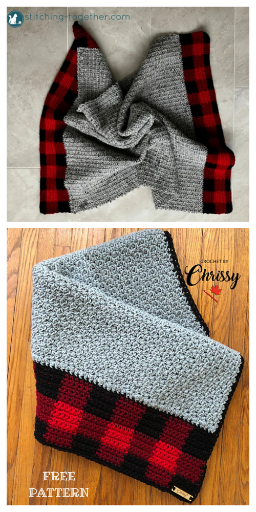 Buffalo Plaid Blanket Free Crochet Patterns