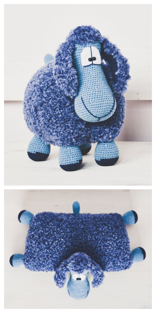 Lamb Sheep Pillow Free Crochet Pattern & Paid