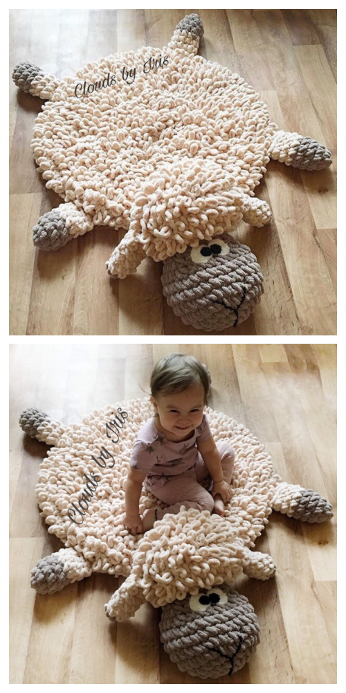 Lamb Sheep Pillow Free Crochet Pattern & Paid