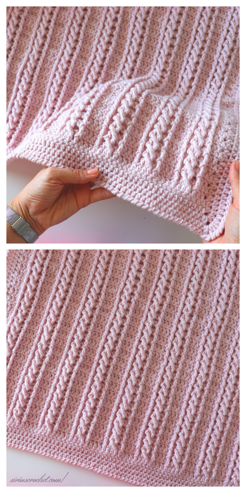 Very Easy Cable Blanket Free Crochet Pattern + Video