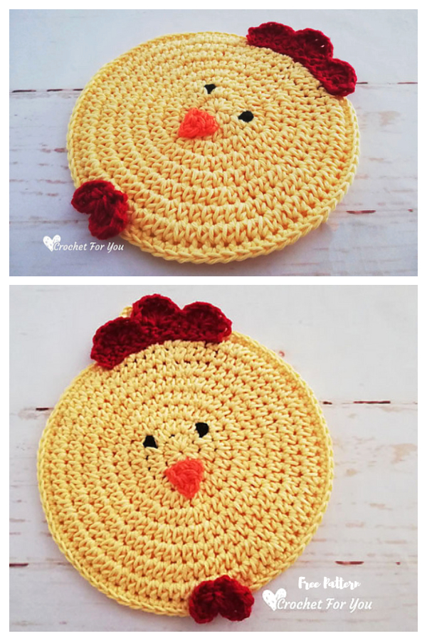 Easter Chicken Potholder Free Crochet Patterns