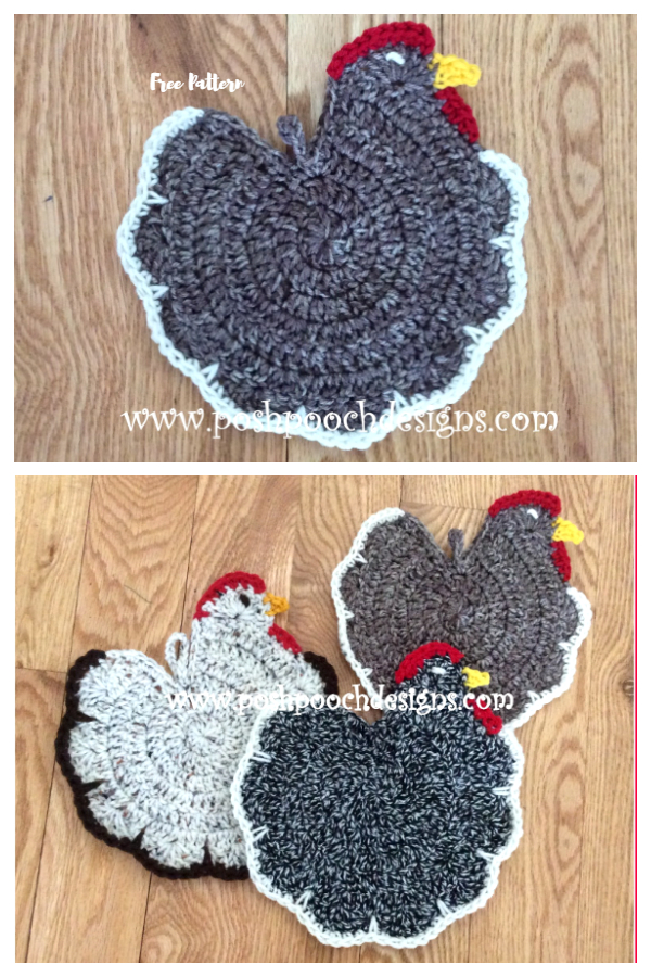 Easter Chicken Potholder Free Crochet Patterns