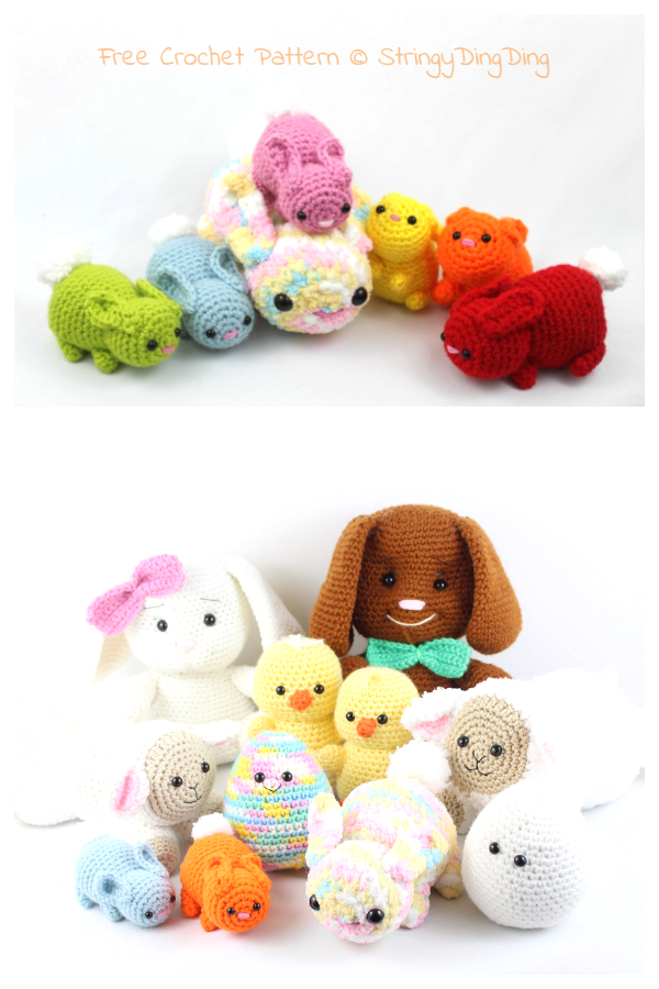 Amigurumi Easter Bunny Set Free Crochet Patterns