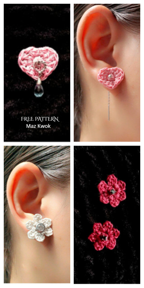 Earring Jackets Free Crochet Pattern