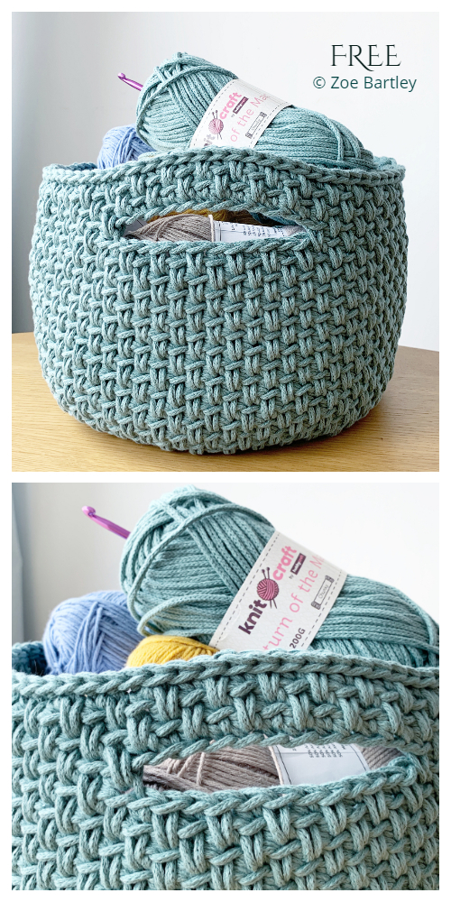 Spike Basket Free Crochet Pattern