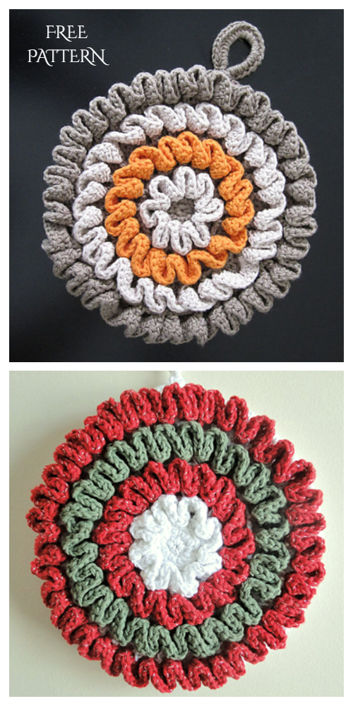 Wiggly Grandma Potholder Free Crochet Patterns  
