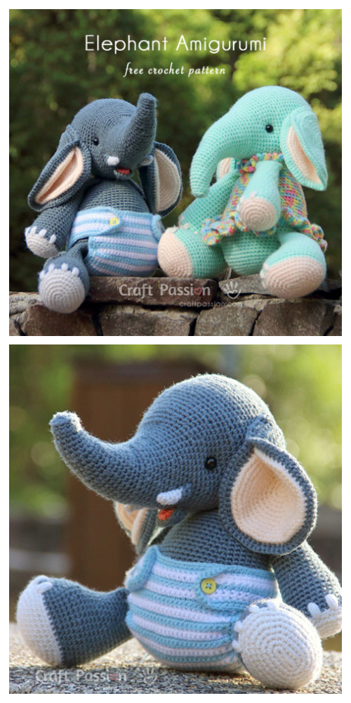 Crochet Elephant Amigurumi Free Patterns