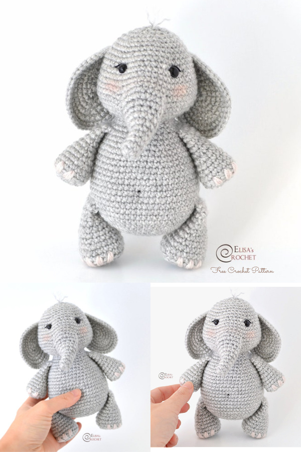 Crochet George the Elephant Amigurumi Free Pattern 