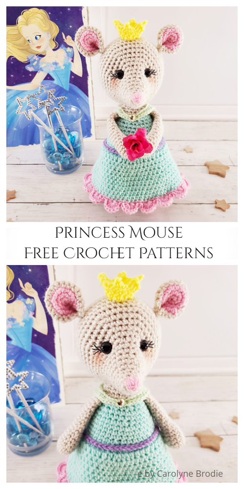 Crochet Princess Mouse Amigurumi Free Patterns