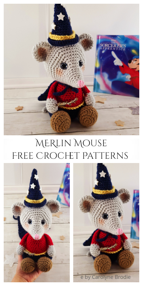 Crochet Merlin Wizard Mouse Amigurumi Free Patterns