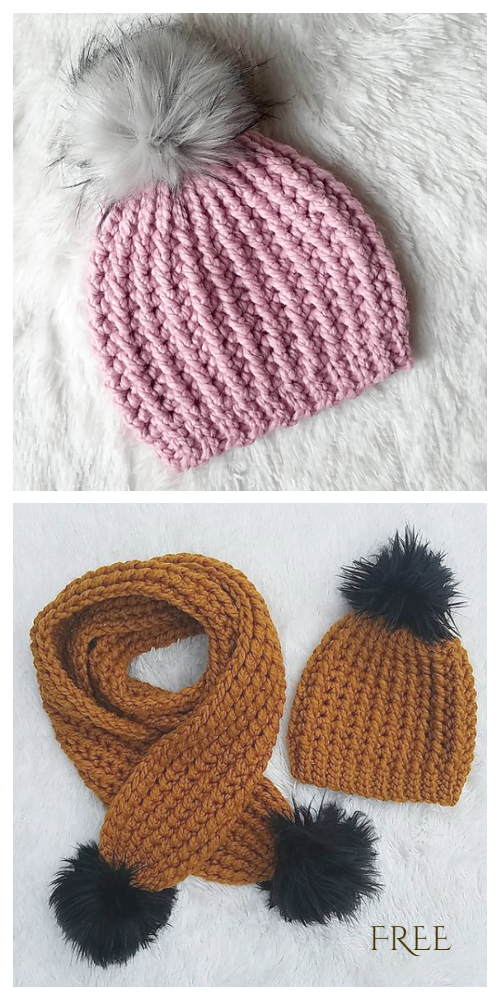 Chunky Hill Country Beanie Free Crochet Patterns