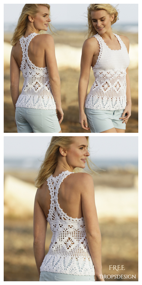 Easy Summer Tank Top Free Crochet Patterns