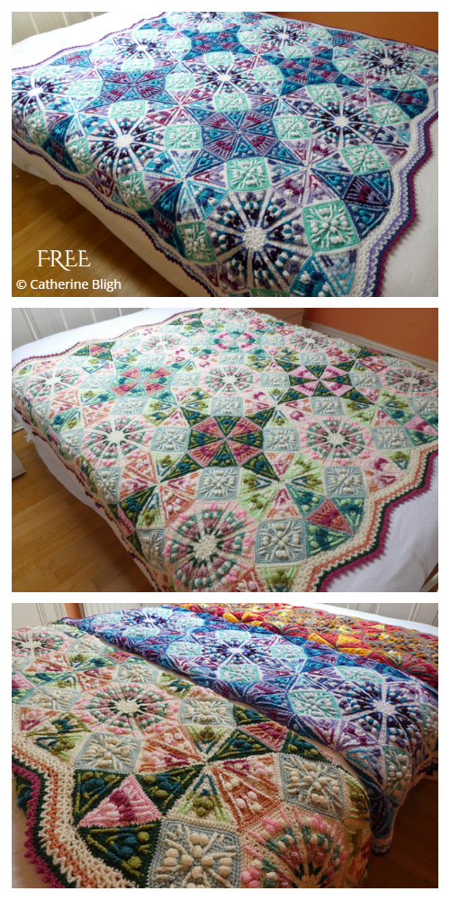 The Kaleidoscope Blanket Free Crochet Pattern