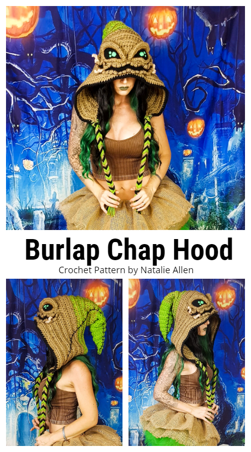 Burlap Chap Hood Hat Crochet Patterns