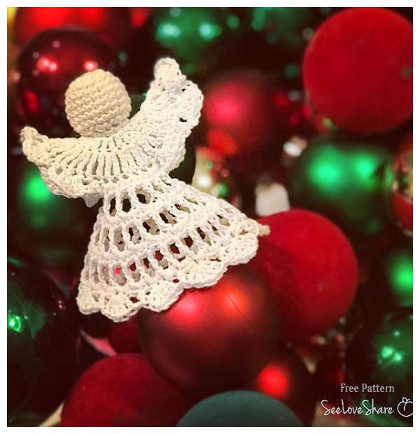 Classic Angel Ornament &nbsp;Free Crochet Pattern
