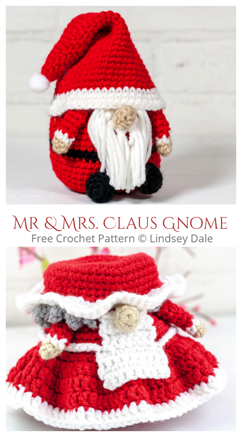 Crochet Christmas Santa Gnomes Amigurumi Free Patterns