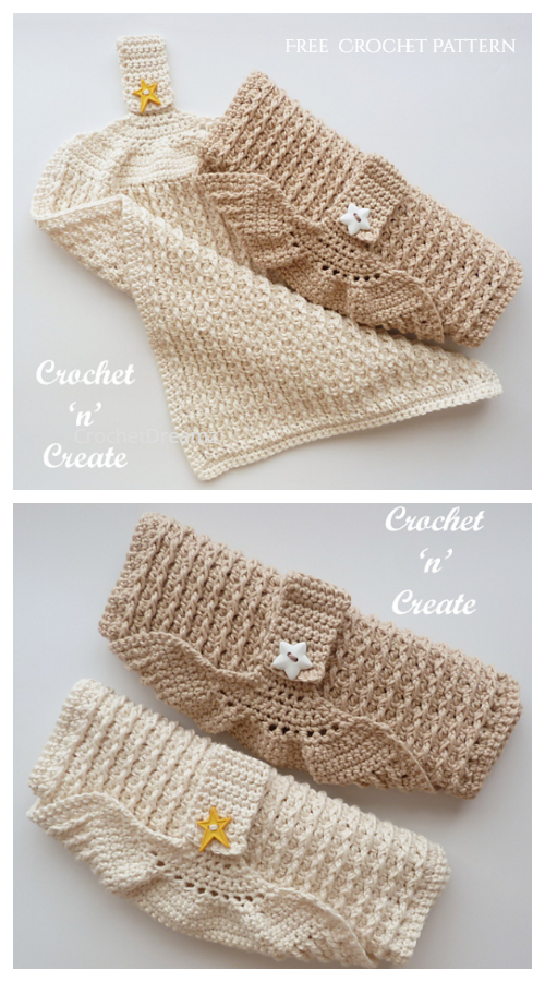 Guest/Kitchen Towel Free Crochet Patterns 