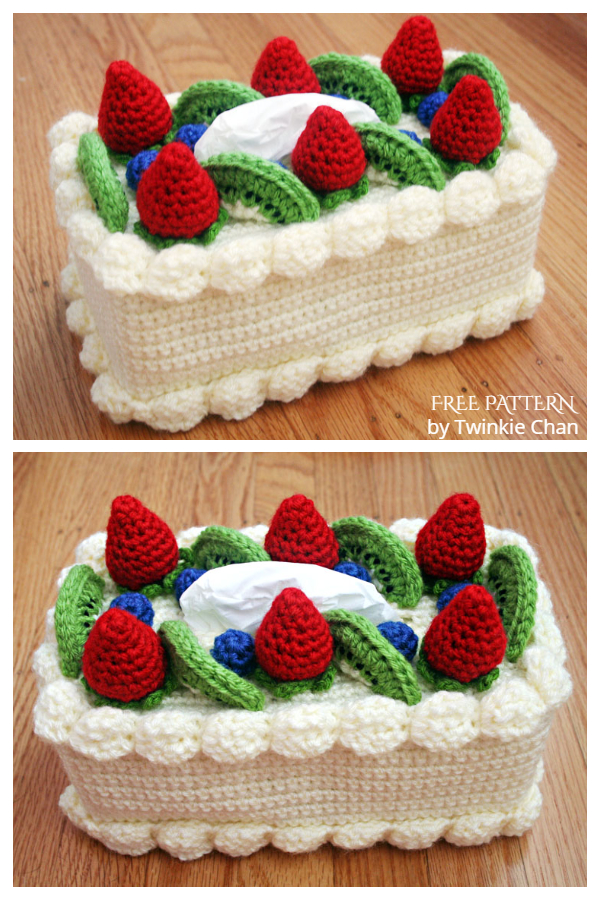 Cake Tissue Box Cozy Free Crochet Patterns