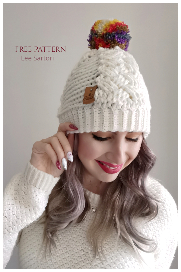 Lee's Cabled Beanie Hat Free Crochet Patterns