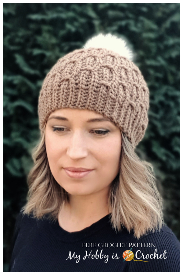 Mock Cable Beanie Hat Free Crochet Patterns