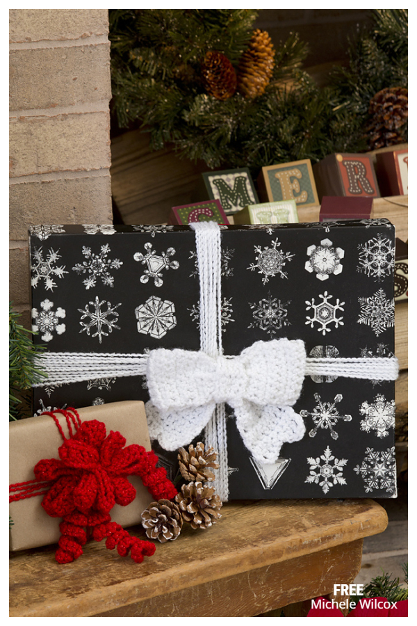 Glamour Gift Bow Free Crochet Patterns