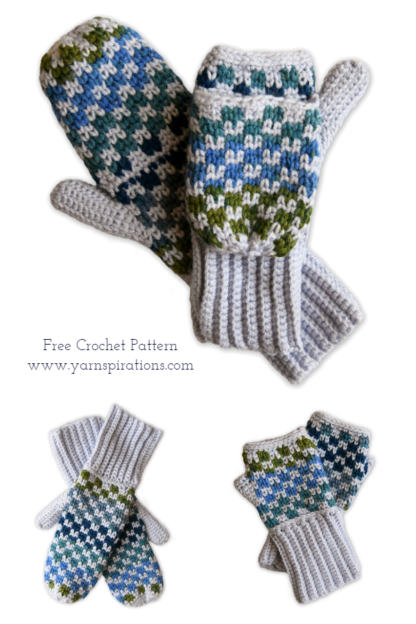 3 in 1 Hand Warmers Free Crochet Patterns