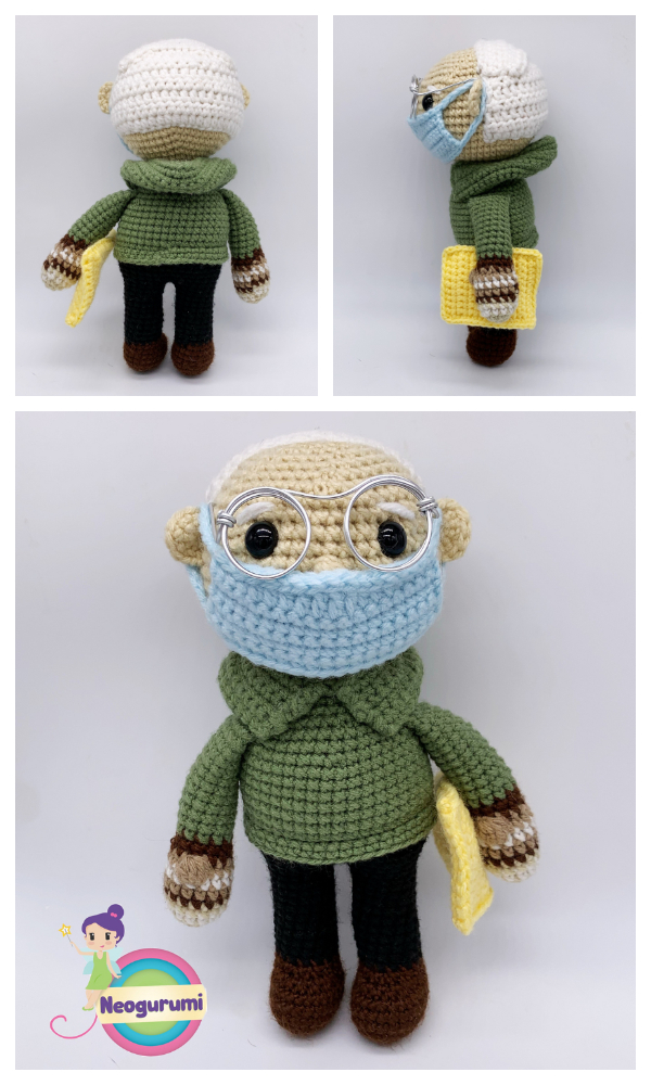 Amigurumi Bernie Sanders with Mittens Free Crochet Patterns  