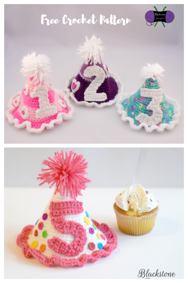 Birthday Party Hat Free Crochet Patterns