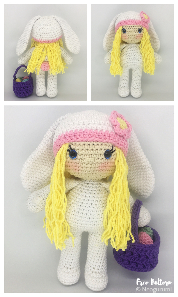 Crochet Bunny Girl Doll Amigurumi Free Patterns