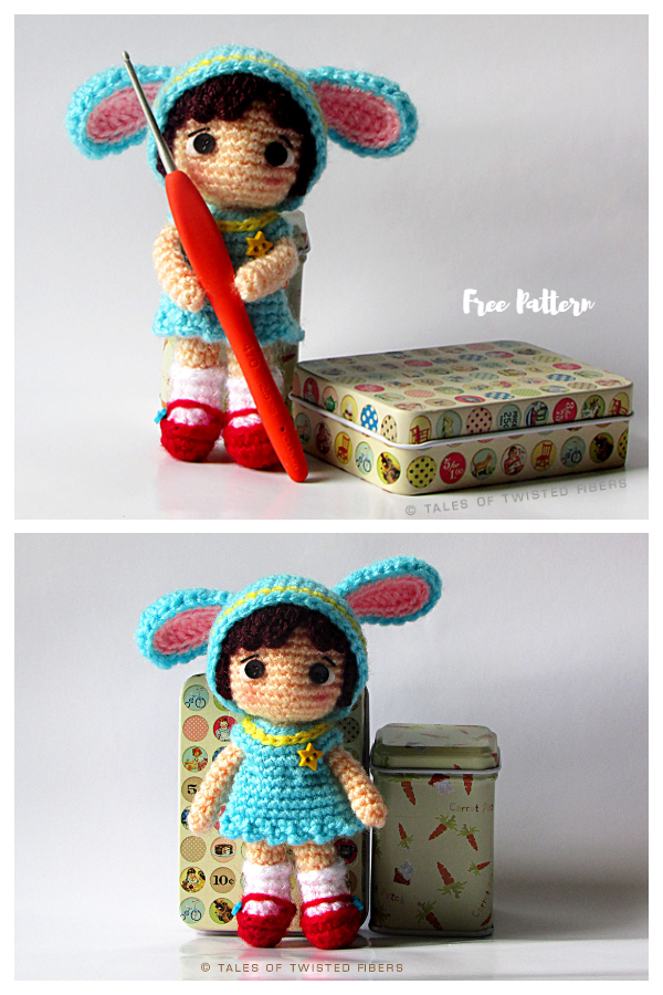 Crochet Cynthia the Little Bunny Girl Amigurumi Free Patterns