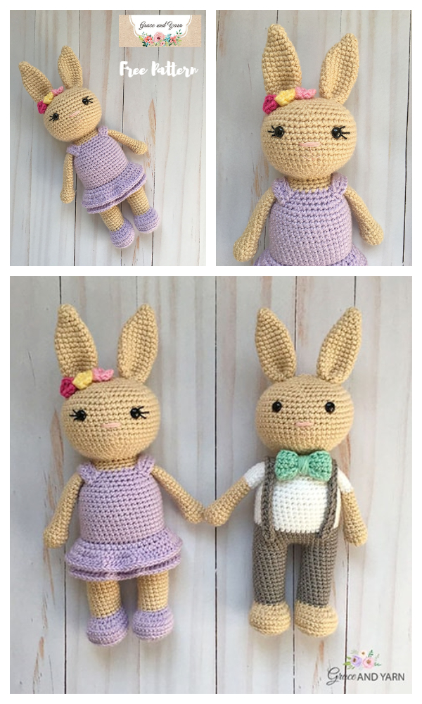 Crochet Berry Patch Bunny Girl Amigurumi Free Patterns